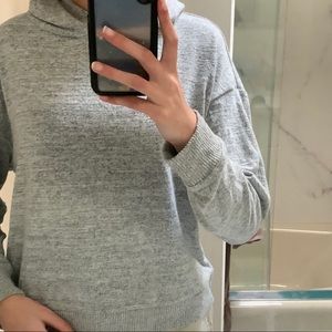Grey soft gap hoodie